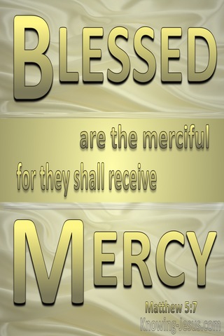 Matthew 5:7 Blessed Are The Merciful (gold)